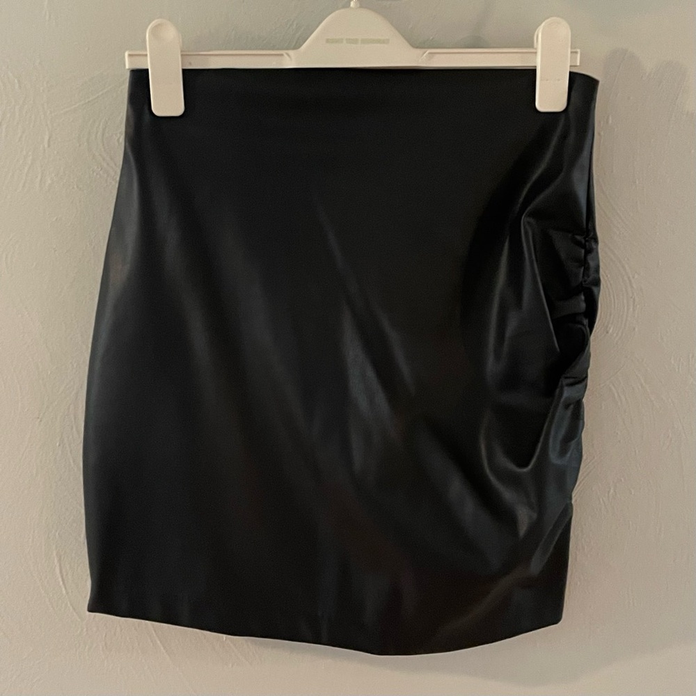 Bishop + Young Faux Leather Mini Skirt